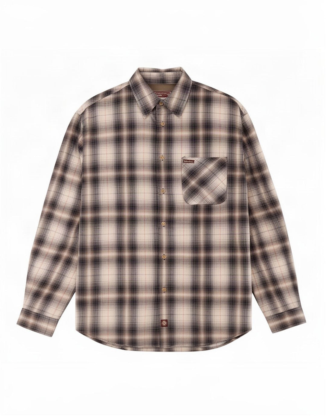 Marlboro Classics Mens Flannel Shirt Large Navy Blue Check Cotton