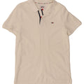 TOMMY HILFIGER Mens Polo Shirt Small Off White Vintage Tommy Hilfiger and Second-Hand Tommy Hilfiger from Messina Hembry 