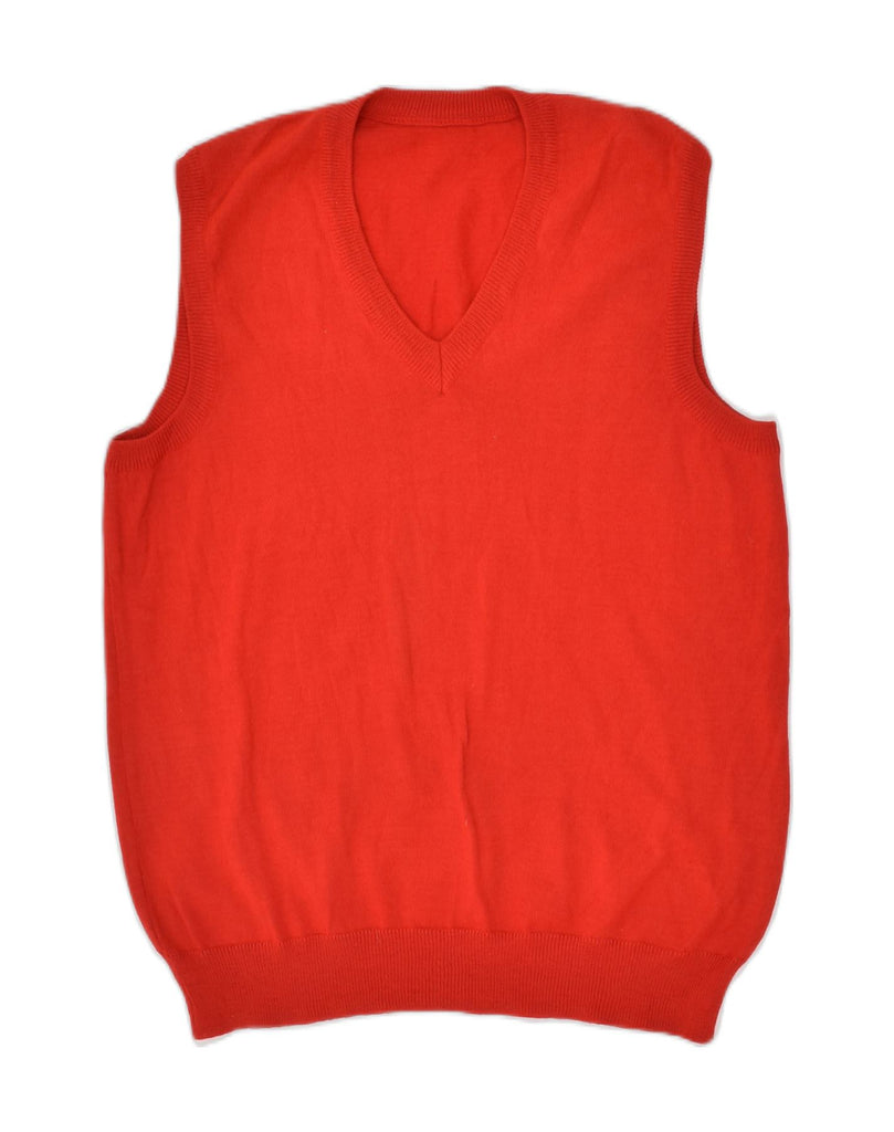 VINTAGE Mens Vest Tank Top Medium Red | Vintage Vintage | Thrift | Second-Hand Vintage | Used Clothing | Messina Hembry 