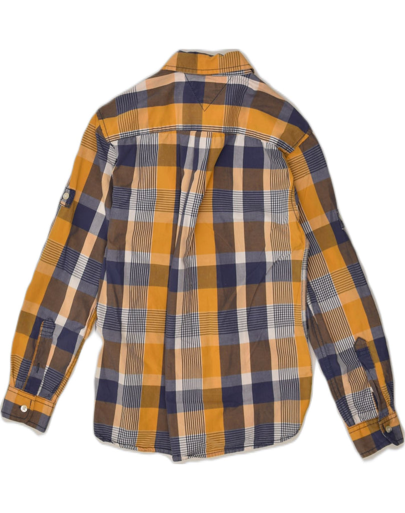 TOMMY HILFIGER Boys Shirt 12-13 Years Large Yellow Plaid Cotton | Vintage Tommy Hilfiger | Thrift | Second-Hand Tommy Hilfiger | Used Clothing | Messina Hembry 