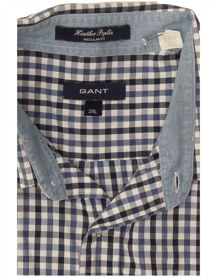 Gant Mens Short Sleeve Regular Fit Shirt 2XL Multicoloured Gingham Cotton