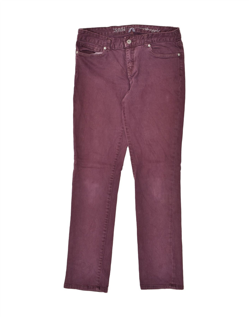 TOMMY HILFIGER Womens Straight Slim Jeans IT 6 Medium W30 L31  Purple | Vintage Tommy Hilfiger | Thrift | Second-Hand Tommy Hilfiger | Used Clothing | Messina Hembry 