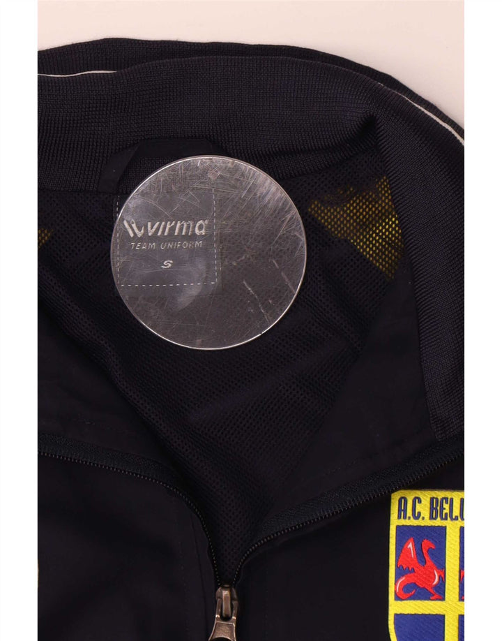 Virma Mens Tracksuit Top Jacket Small Navy Blue Colourblock Polyester