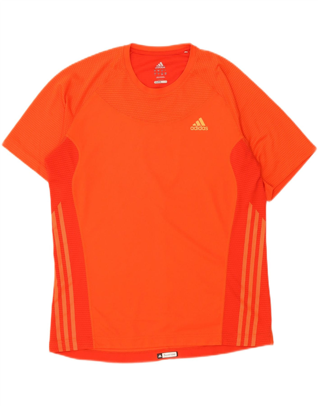 ADIDAS Mens Climacool T-Shirt Top Large Orange Vintage Adidas and Second-Hand Adidas from Messina Hembry 