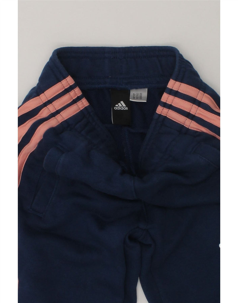 ADIDAS Girls Tracksuit Trousers Joggers 4-5 Years Navy Blue | Vintage Adidas | Thrift | Second-Hand Adidas | Used Clothing | Messina Hembry 