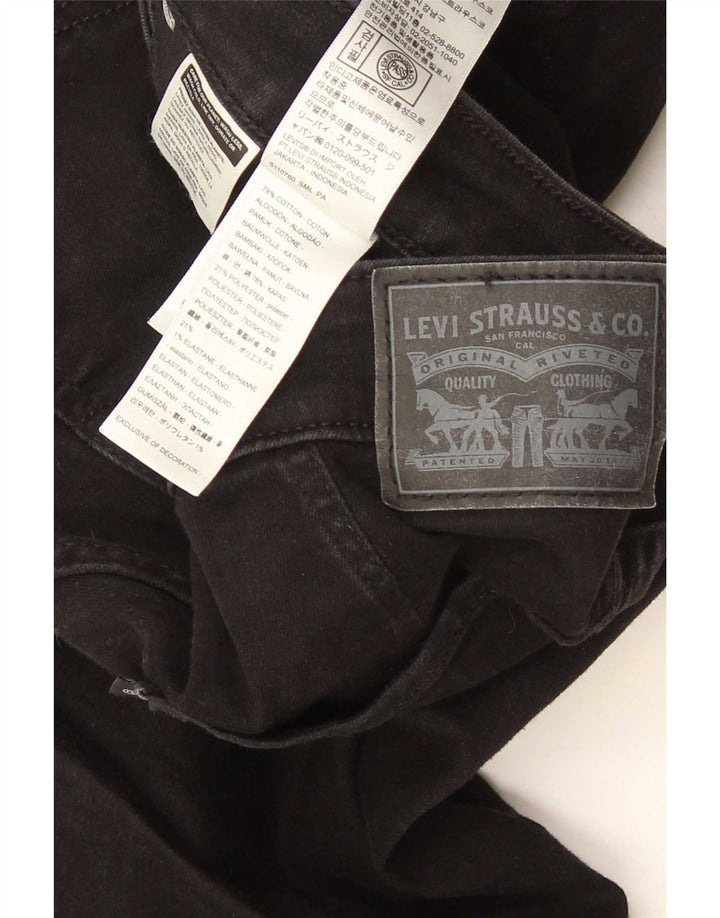 Levi's Womens 712 Slim Jeans W28 L28 Black Cotton