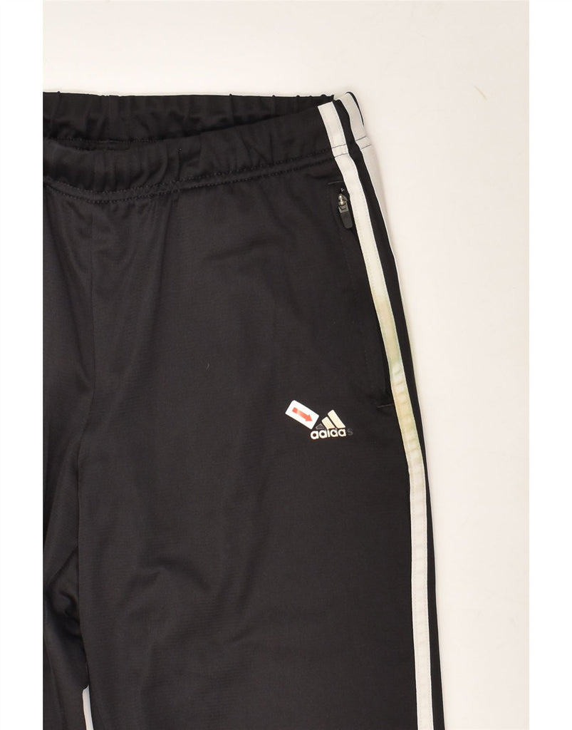 ADIDAS Womens Climalite Tracksuit Trousers UK 10 Small Black Polyester | Vintage Adidas | Thrift | Second-Hand Adidas | Used Clothing | Messina Hembry 