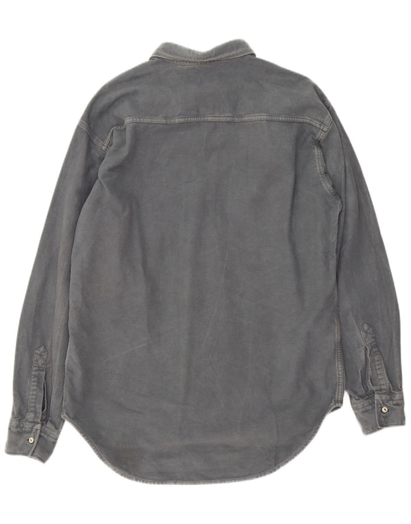 Replay Mens Denim Shirt Large Grey Cotton