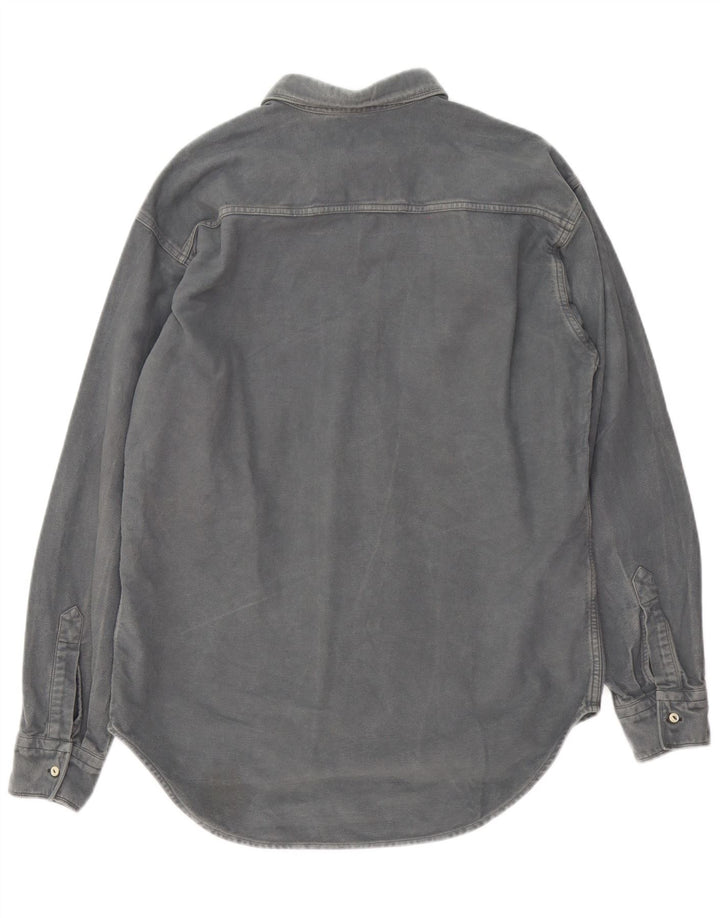 Replay Mens Denim Shirt Large Grey Cotton