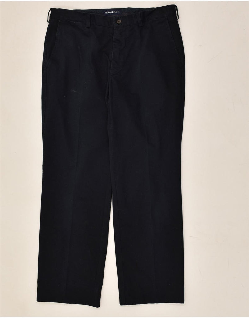 CERRUTI 1881 Mens Straight Chino Trousers IT 52 XL W34 L29 Navy Blue | Vintage Cerruti 1881 | Thrift | Second-Hand Cerruti 1881 | Used Clothing | Messina Hembry 