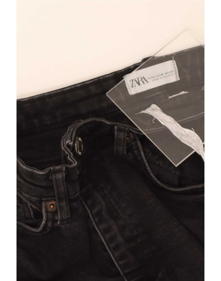 Zara Womens Flared Jeans EU 42 Large W32 L30 Black Cotton