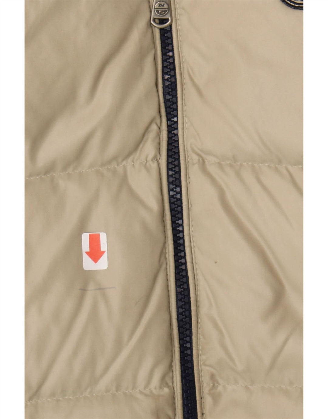 NORTH SAILS Boys Hooded Padded Gilet 13-14 Years Beige Polyamide Vintage North Sails and Second-Hand North Sails from Messina Hembry 