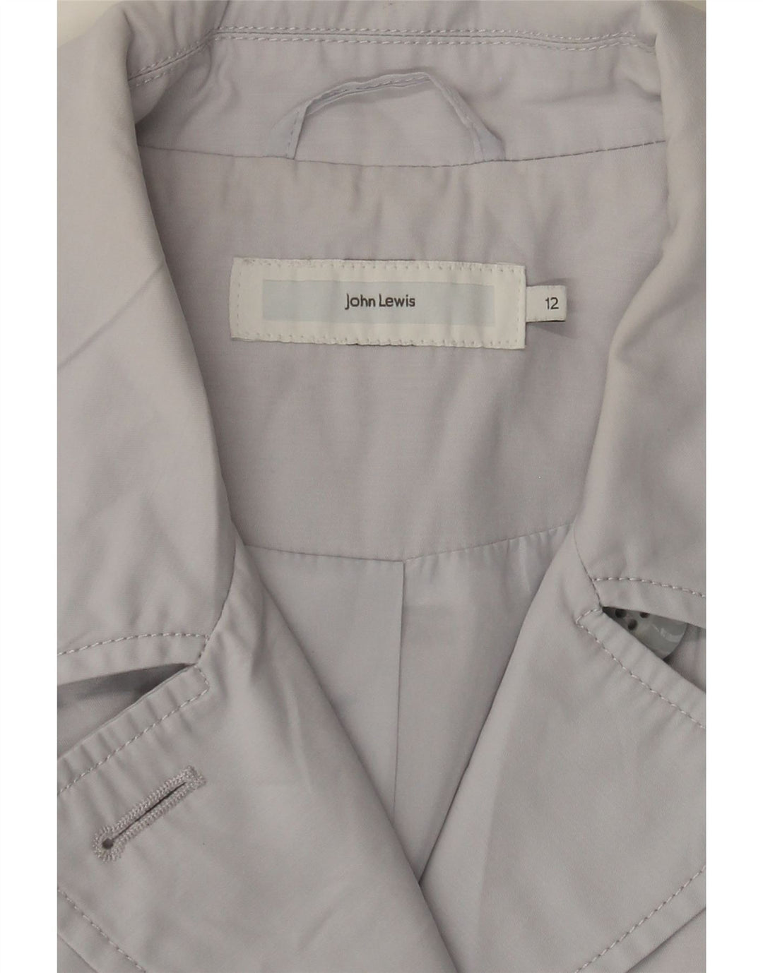 JOHN LEWIS Womens Trench Coat UK 12 Medium Grey