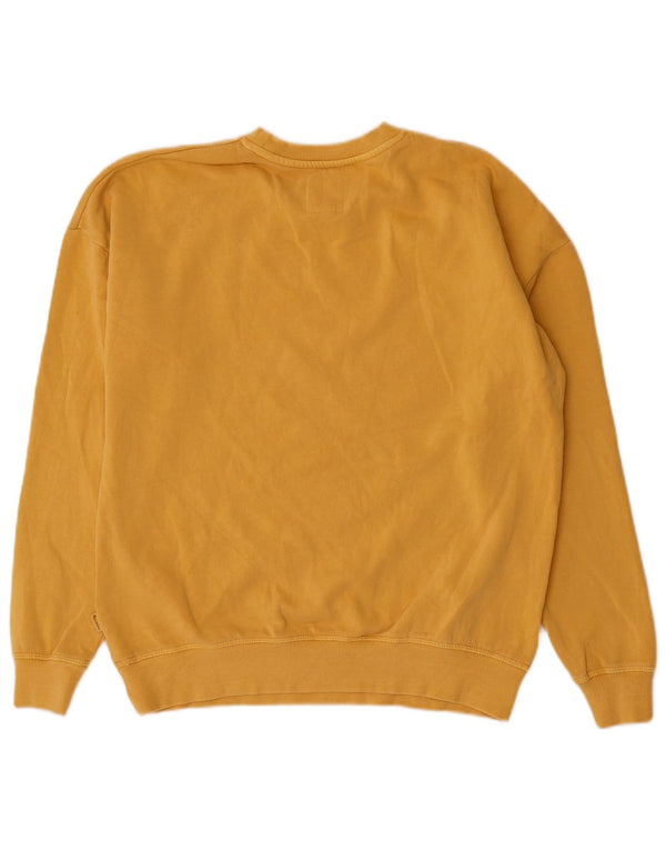 Billabong Mens Loose Fit Sweatshirt Jumper XS Yellow Cotton