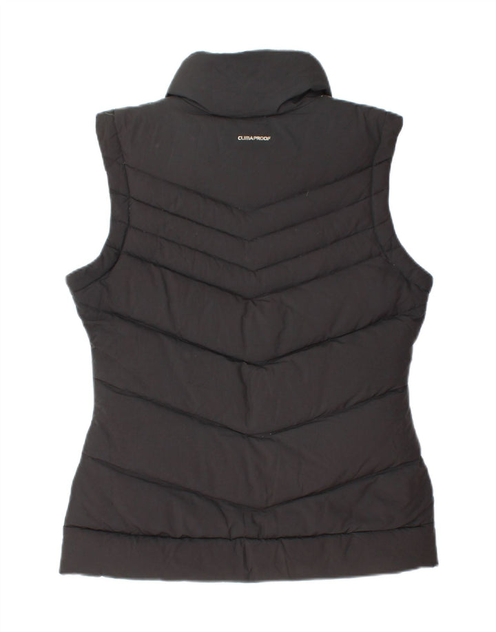 ADIDAS Womens Clima Proof Padded Gilet UK 10 Small  Black Polyester
