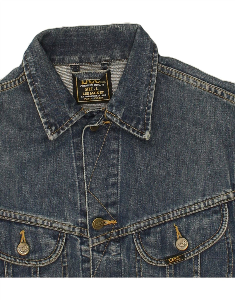 LEE Womens Denim Jacket UK 14 Large Blue Cotton | Vintage Lee | Thrift | Second-Hand Lee | Used Clothing | Messina Hembry 