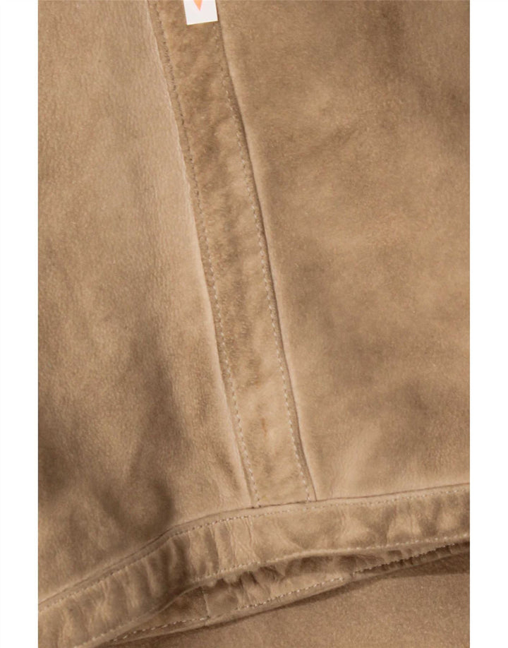 Vintage Womens 3/4 Sleeve Shearling Coat UK 14 Medium Beige