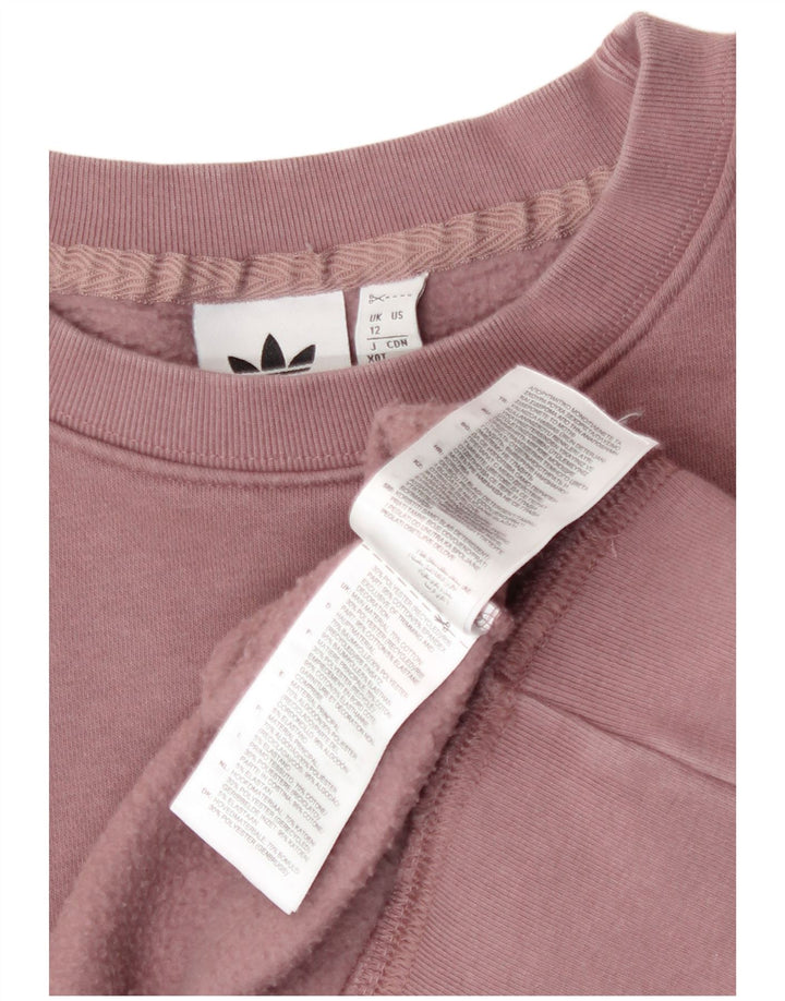 Adidas Womens Oversized Sweatshirt Jumper UK 12 Medium  Purple Cotton