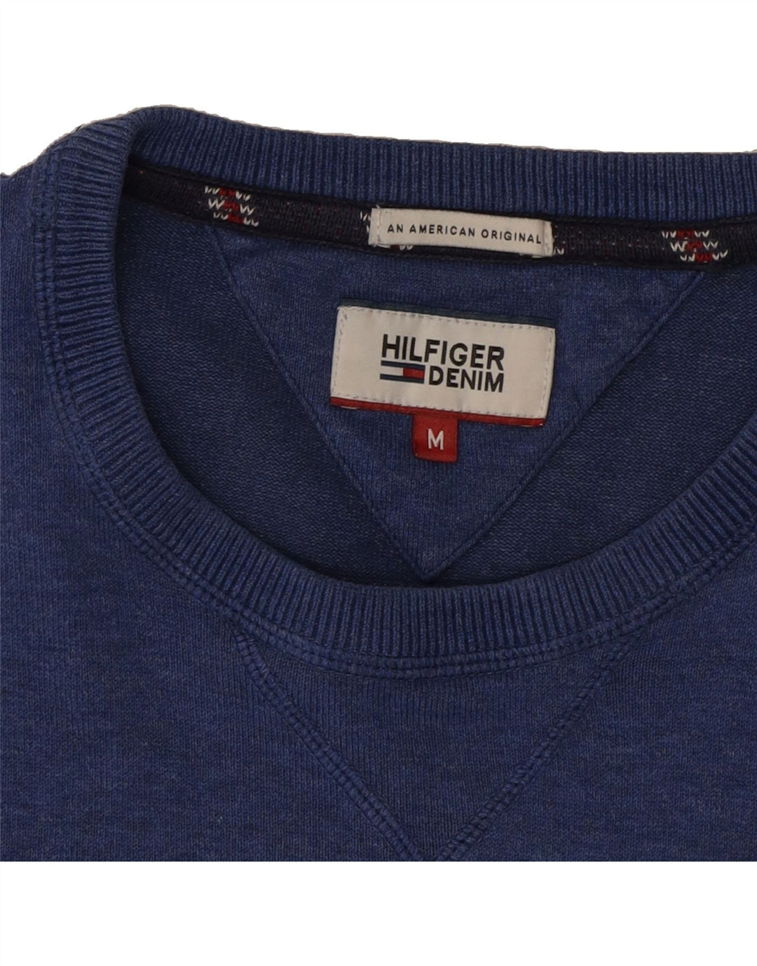 TOMMY HILFIGER Mens Sweatshirt Jumper Medium Blue Vintage Tommy Hilfiger and Second-Hand Tommy Hilfiger from Messina Hembry 