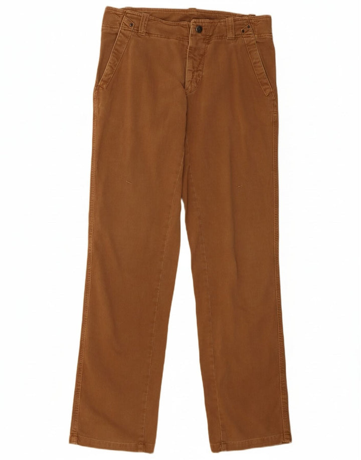 TRUSSARDI Mens Straight Chino Trousers W36 L33 Brown Cotton