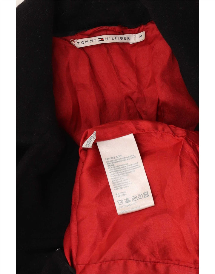 Tommy Hilfiger Womens Pea Coat UK 12 Medium Black Wool