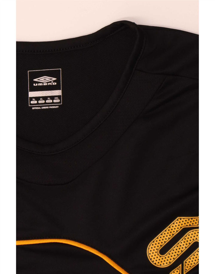 Umbro Mens Graphic T-Shirt Top XL Black Colourblock