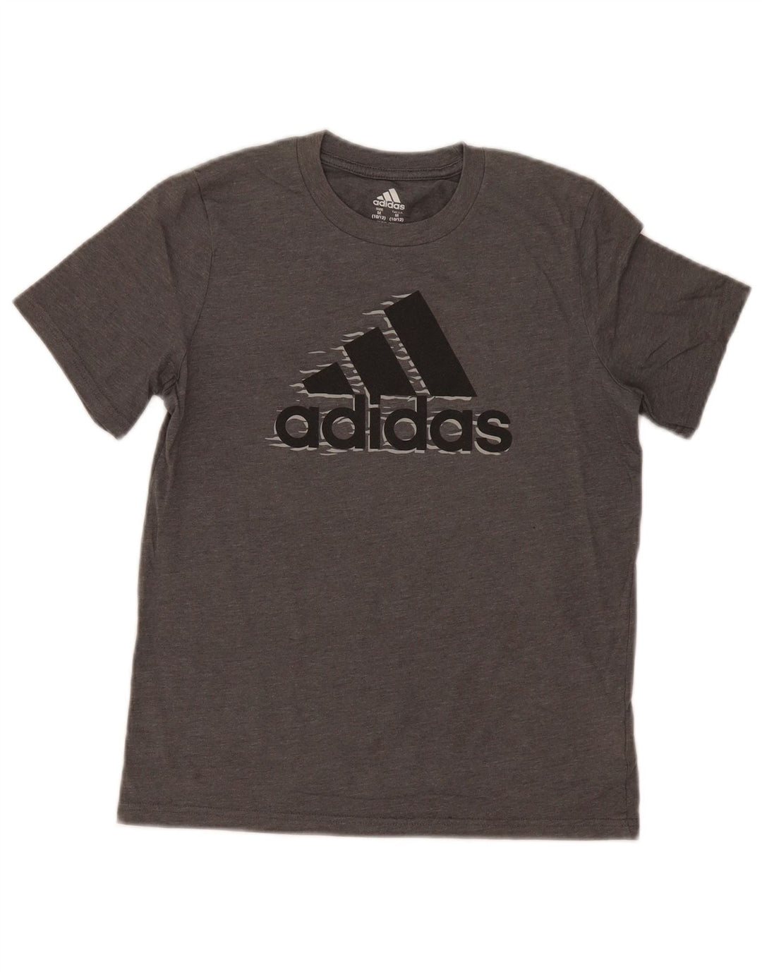 Adidas Boys Graphic T-Shirt Top 10-11 Years Medium Grey Cotton