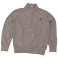 Superdry Mens Zip Neck Sweatshirt Jumper Medium Grey Flecked Cotton