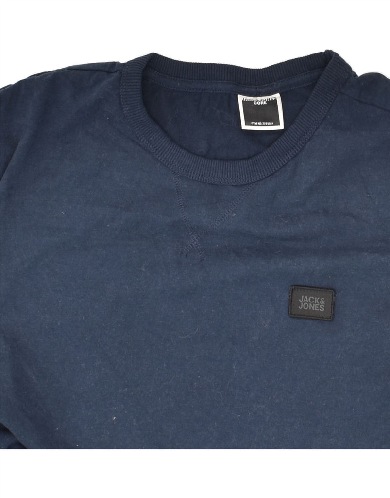 JACK & JONES Mens T-Shirt Top Medium Navy Blue | Vintage Jack & Jones | Thrift | Second-Hand Jack & Jones | Used Clothing | Messina Hembry 