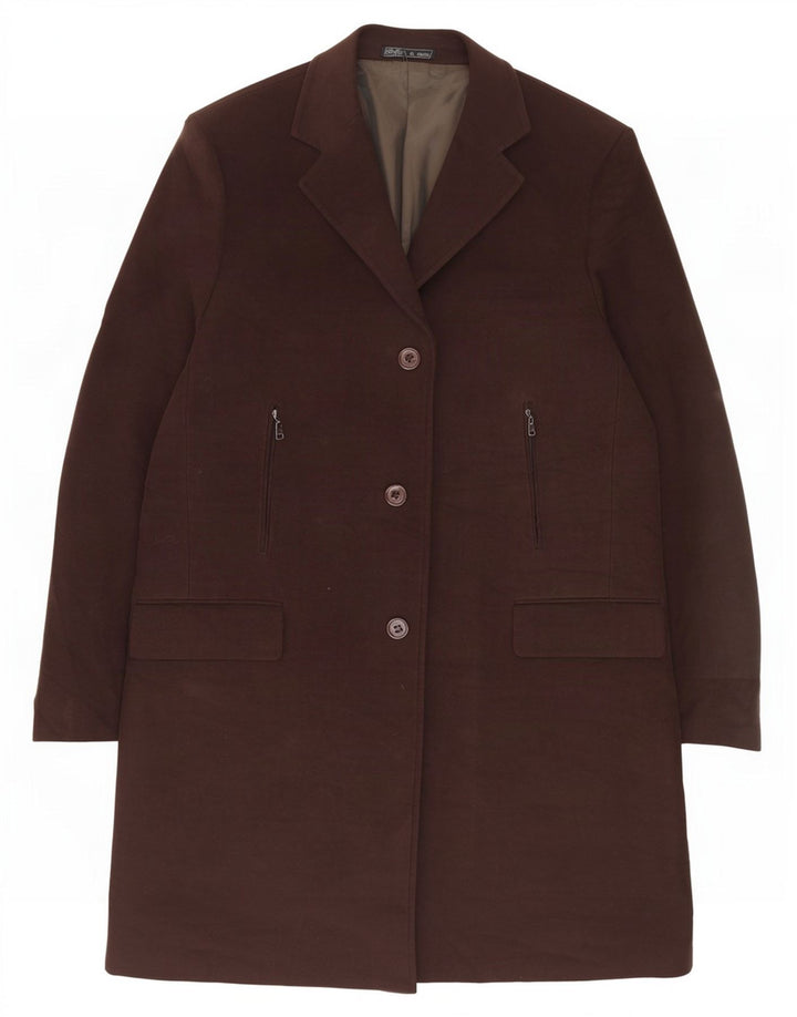 Luca D'altieri Mens Overcoat UK 38 Medium Brown