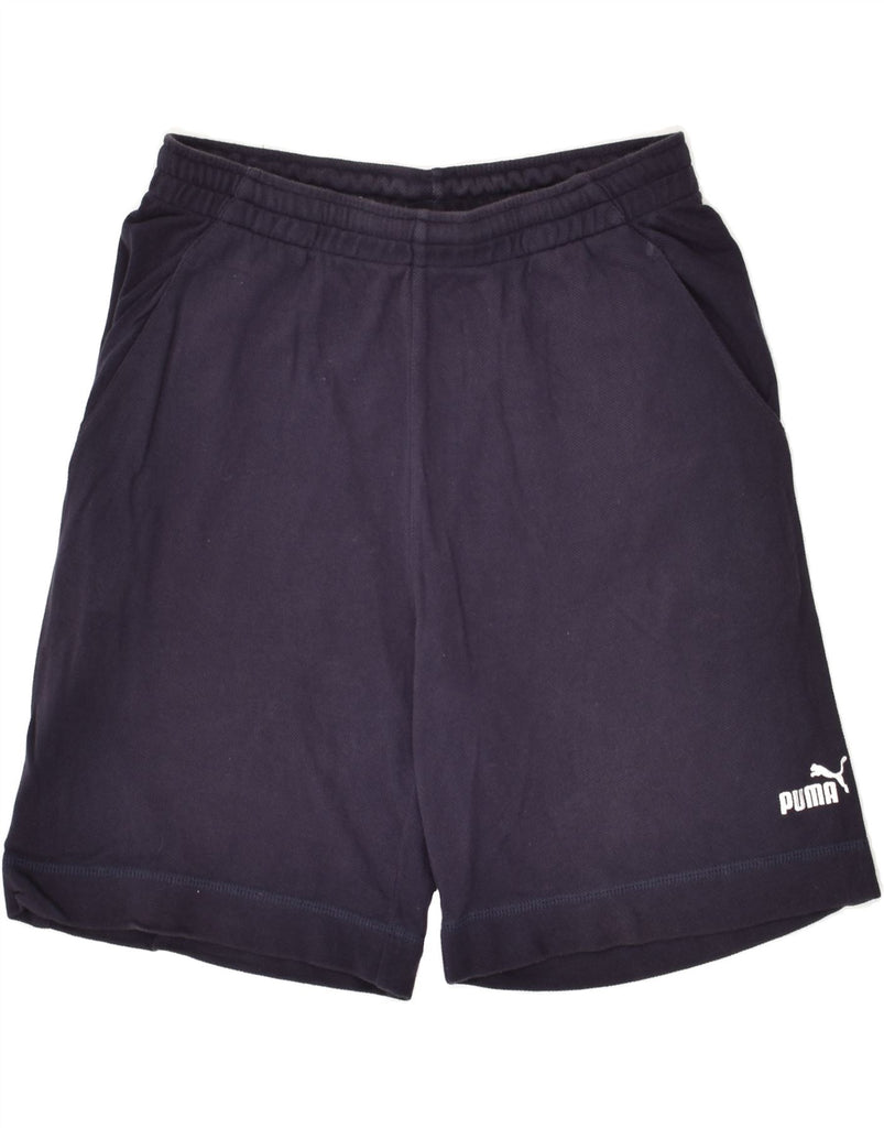 PUMA Mens Sport Shorts Medium Navy Blue | Vintage Puma | Thrift | Second-Hand Puma | Used Clothing | Messina Hembry 