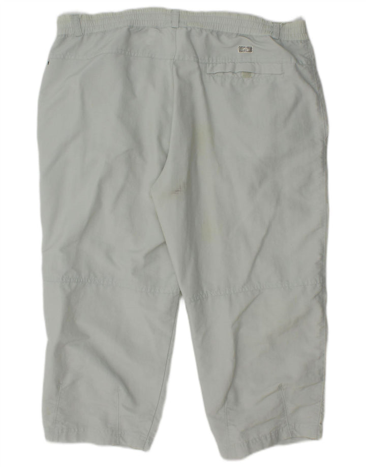 Adidas Mens Straight Capri Trousers W34 L21 Off White Polyamide