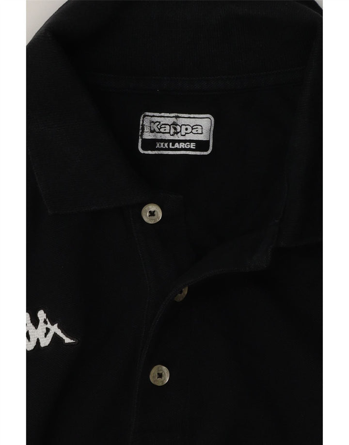 KAPPA Mens Polo Shirt 3XL Black Cotton