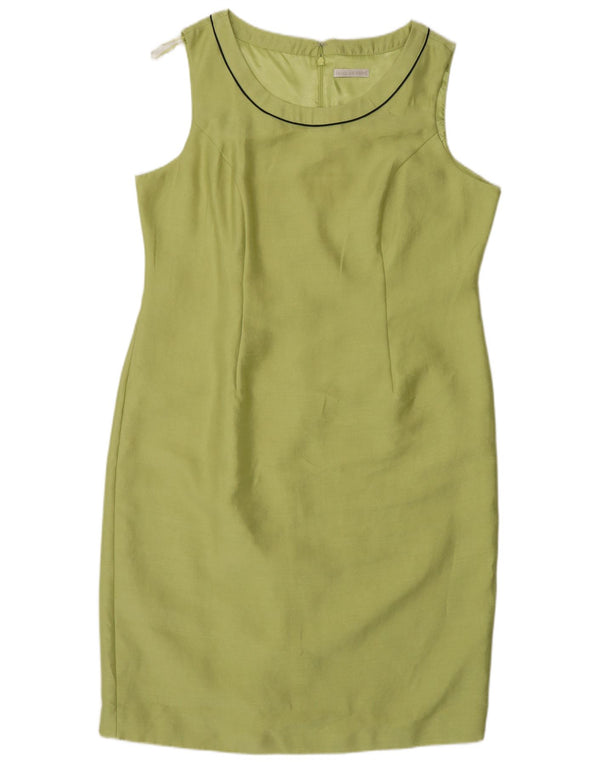 Jacques Vert Womens Sleeveless Sheath Dress UK 18 XL Green Polyester
