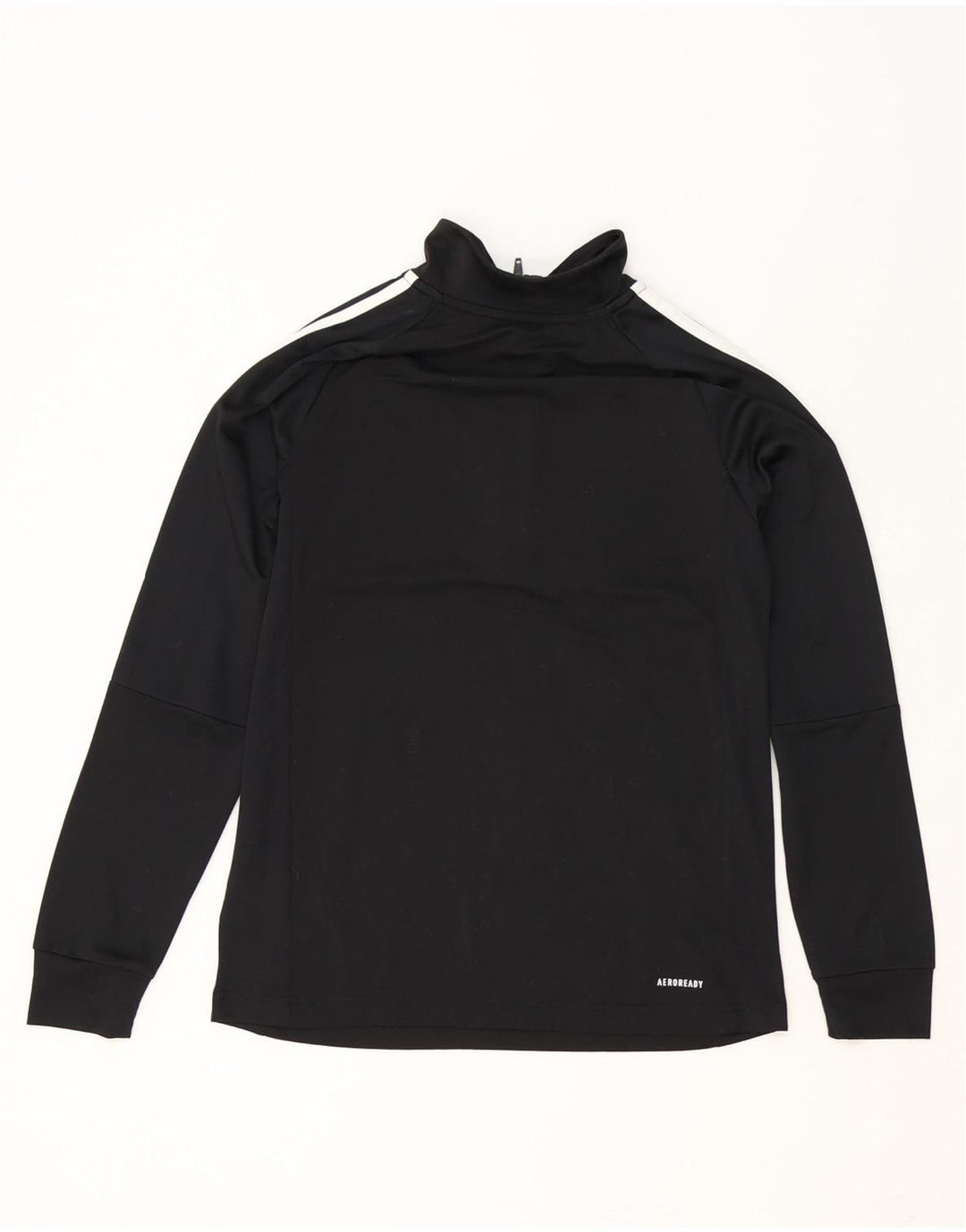 Adidas Boys Aeroready Zip Neck Pullover Tracksuit Top 13-14 Years Black