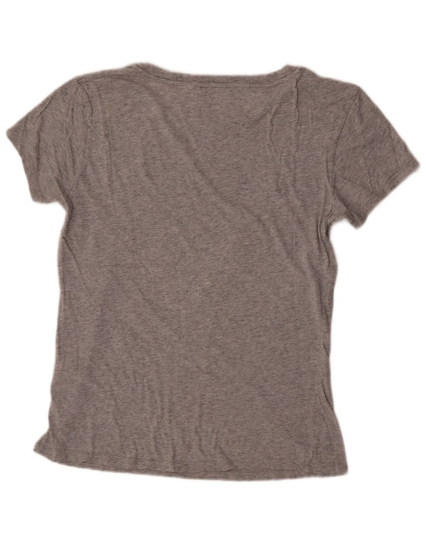 Levi's Womens Graphic T-Shirt Top UK 10 Small Grey Flecked Cotton