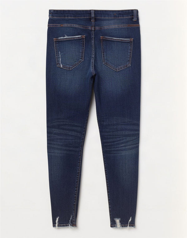 Zara Mens Distressed Skinny Jeans EU 40 Medium W31 L28 Blue