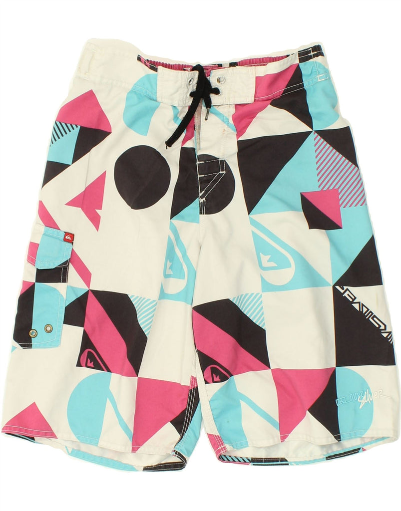 QUIKSILVER Boys Graphic Swimming Shorts 13-14 Years Multicoloured | Vintage Quiksilver | Thrift | Second-Hand Quiksilver | Used Clothing | Messina Hembry 