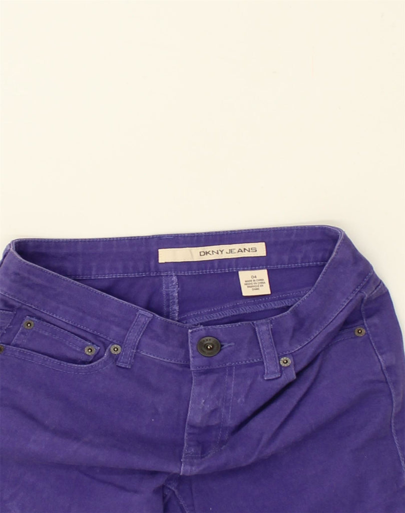 DKNY Womens Tapered Jeans UK 4 XS W25 L25  Purple Cotton | Vintage Dkny | Thrift | Second-Hand Dkny | Used Clothing | Messina Hembry 