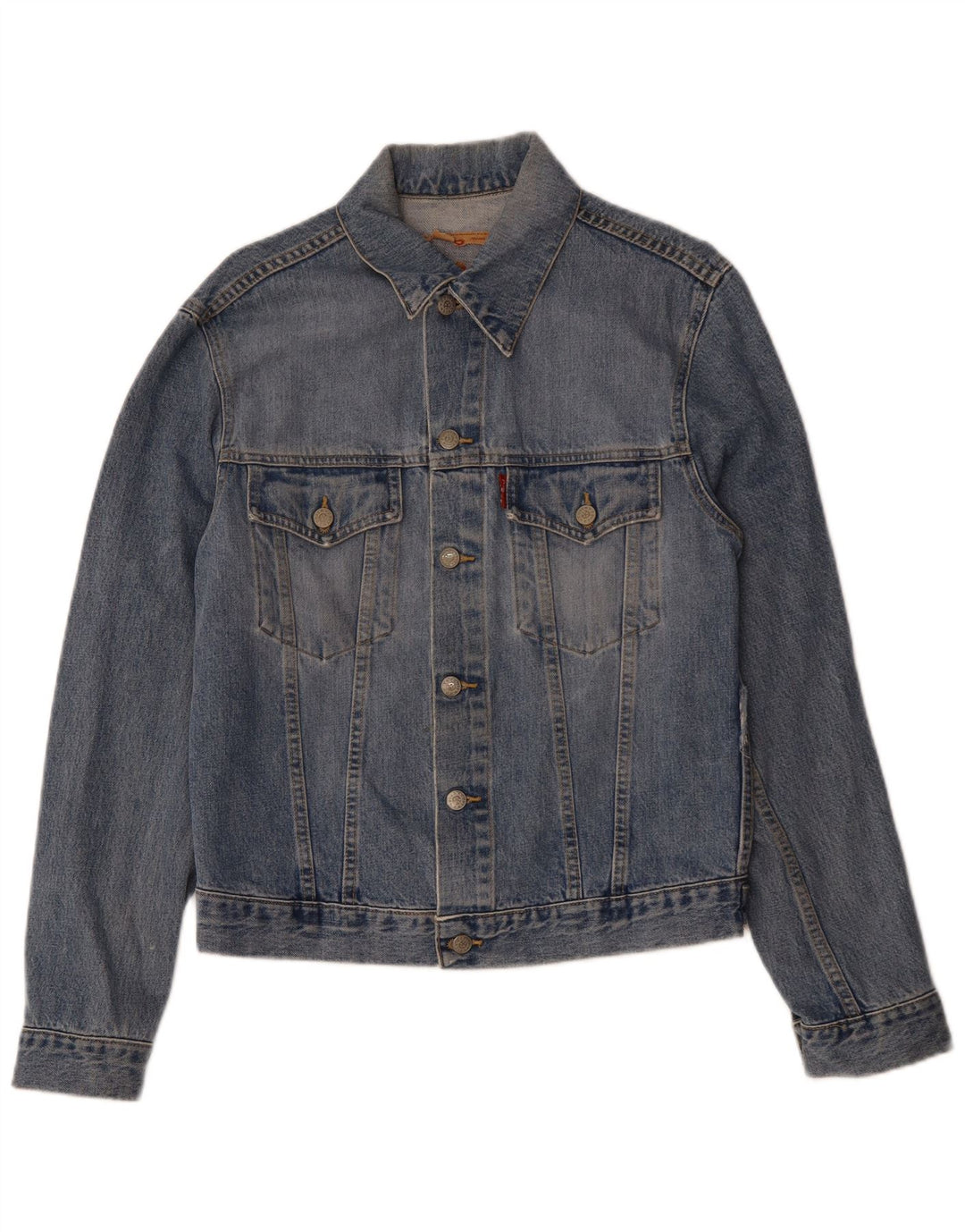 LEVI'S Mens Denim Jacket UK 38 Medium Blue Cotton