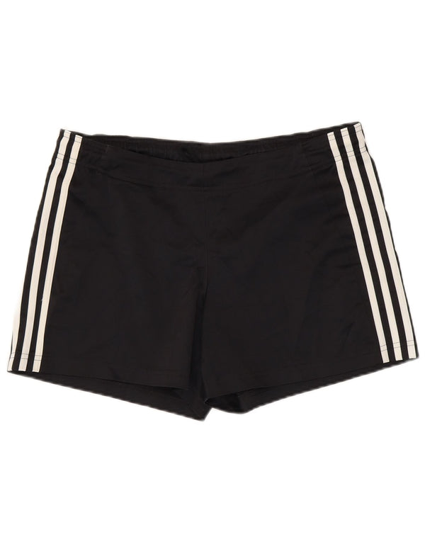 Adidas Womens Sport Shorts UK 14 Large  Black Polyester