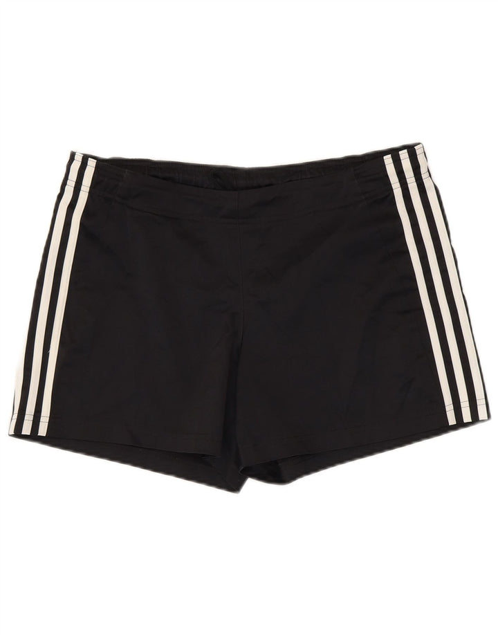 Adidas Womens Sport Shorts UK 14 Large  Black Polyester