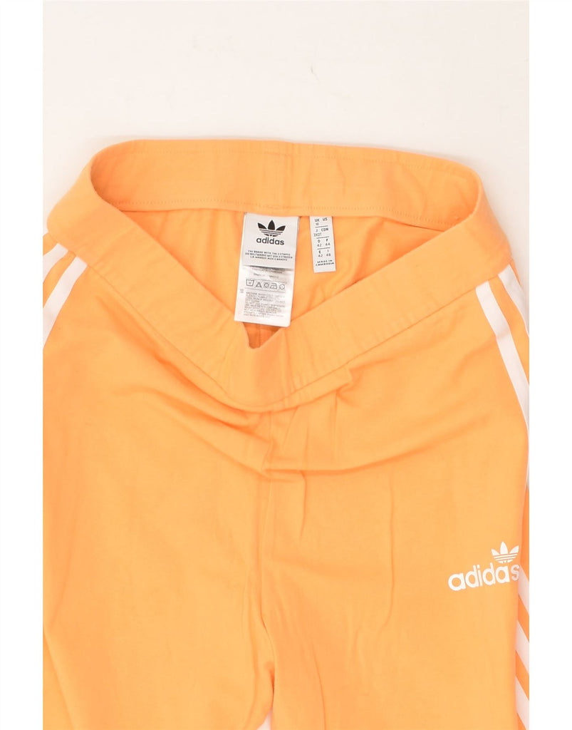 ADIDAS Womens Sport Shorts UK 16 Large Yellow Cotton | Vintage Adidas | Thrift | Second-Hand Adidas | Used Clothing | Messina Hembry 