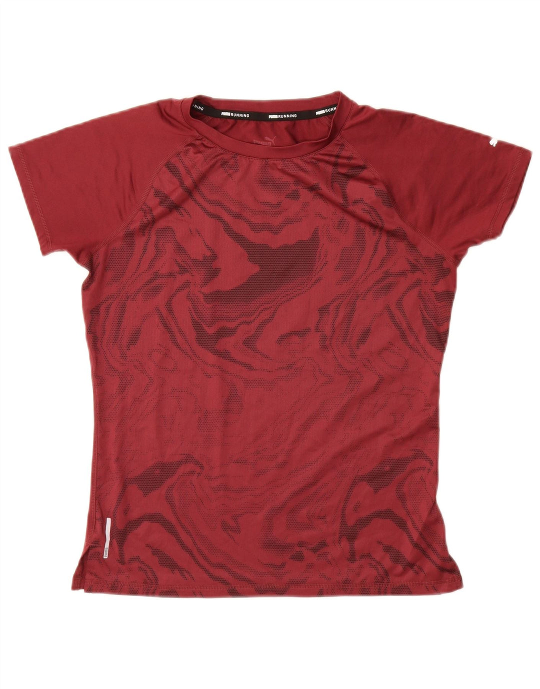PUMA Mens Abstract Pattern T-Shirt Top Small Burgundy