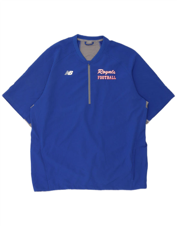 New Balance Womens Short Sleeve Pullover Tracksuit Top UK 20 2XL Blue