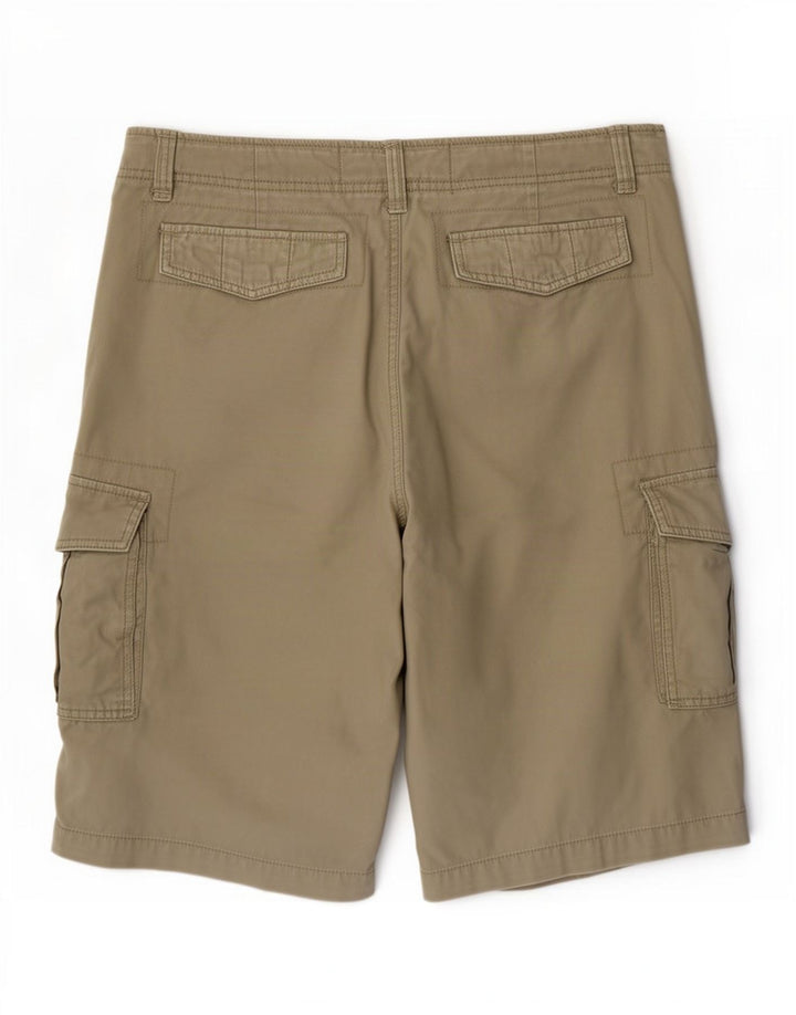 Vintage Mens Cargo Shorts W30 Medium Beige Cotton