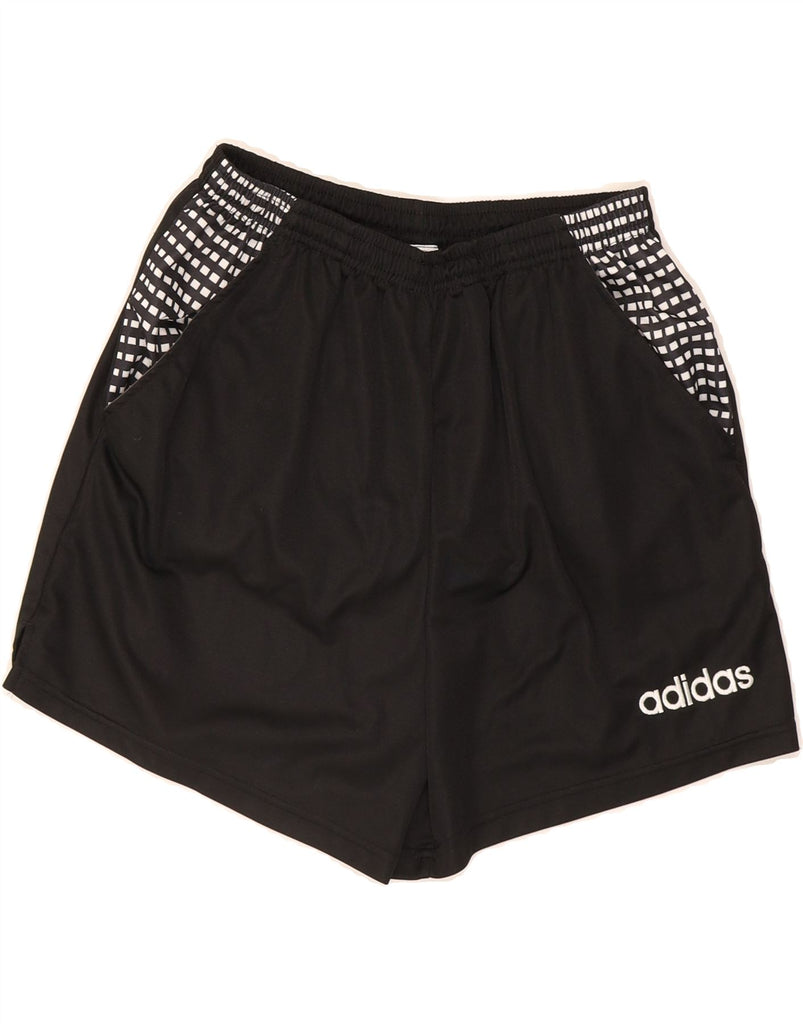 ADIDAS Mens Sport Shorts Large Black Spotted Polyester Vintage Adidas and Second-Hand Adidas from Messina Hembry 