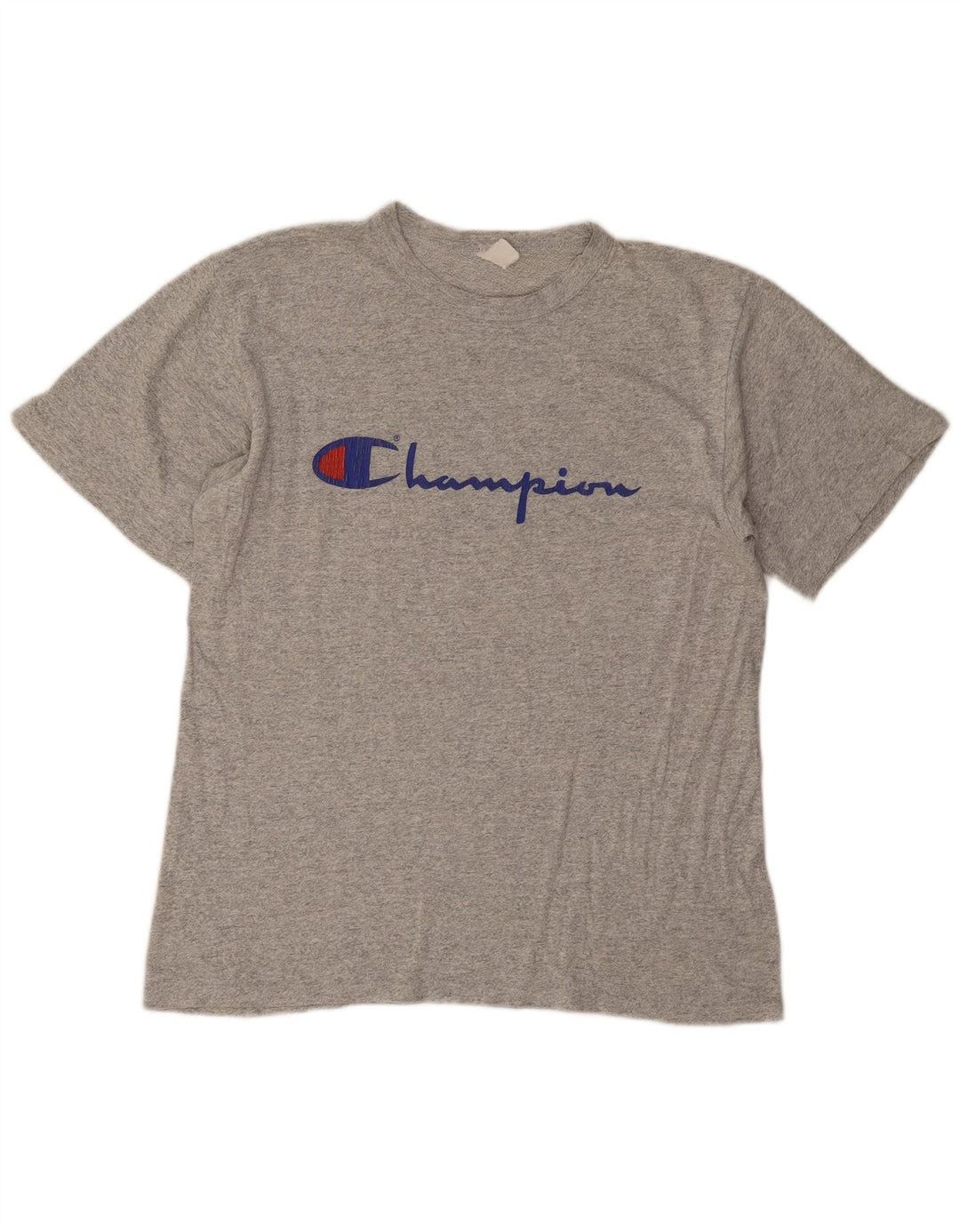Champion Mens Graphic T-Shirt Top Large Grey Flecked