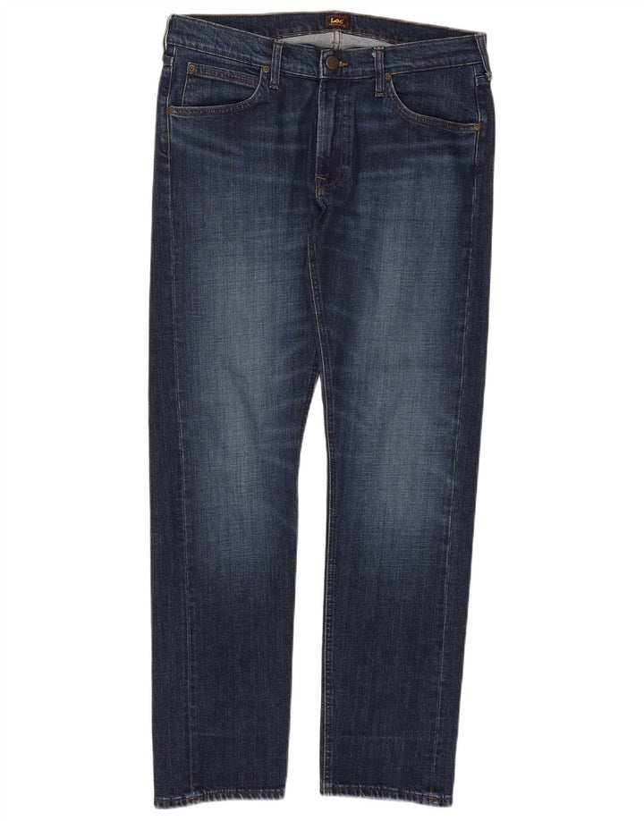 Lee Mens Daren Zip Fly Slim Jeans W32 L32 Blue Cotton
