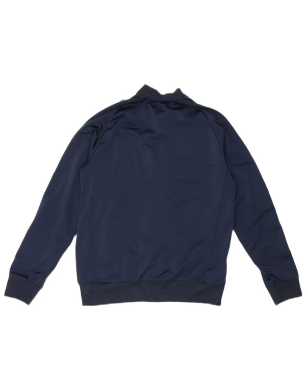 Adidas Boys Tracksuit Top Jacket 13-14 Years Navy Blue Polyester Sports